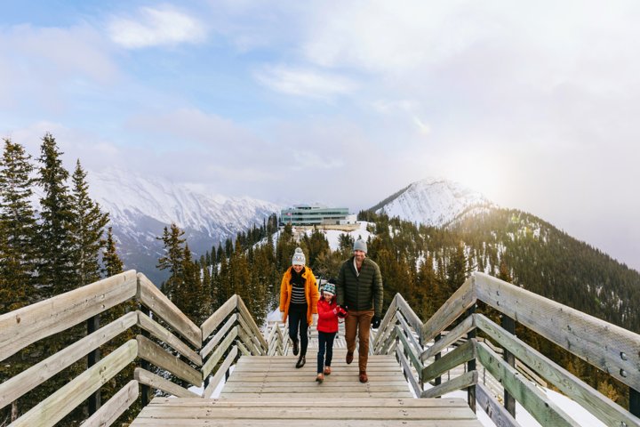 Winter Family at Banff Gondola