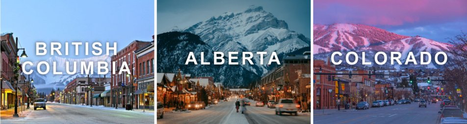 Comparing mountain towns in Columbia, Alberta, and Colorado.